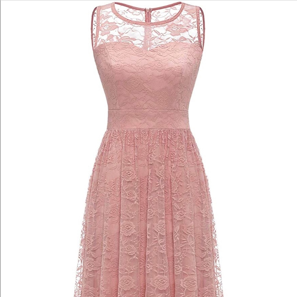 Wedtrend Wedding/prom Blush Lace halter dress